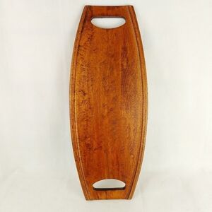 Vintage Wood Baribocraft Canada Serving Tray Surfboard Serving Plateau